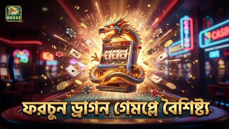 ফরচুন ড্রাগনের থিম ও গেমপ্লে বৈশিষ্ট্য বর্ণনা করে।