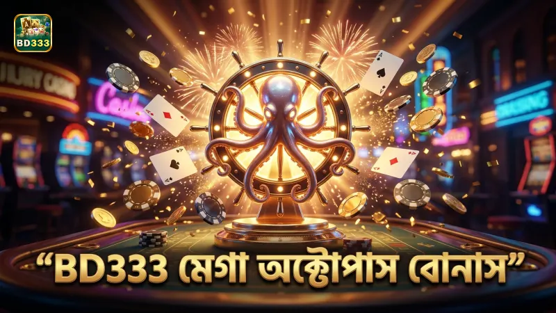 BD333 গেমিংয়ে মেগা অক্টোপাস বোনাস হুইলের কার্যকারিতা ও বাস্তব অভিজ্ঞতা।