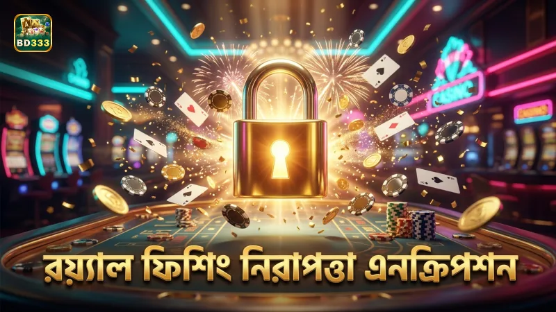 রয়্যাল ফিশিং গেমে অ্যাকাউন্ট নিরাপত্তার জন্য শক্তিশালী এনক্রিপশন।