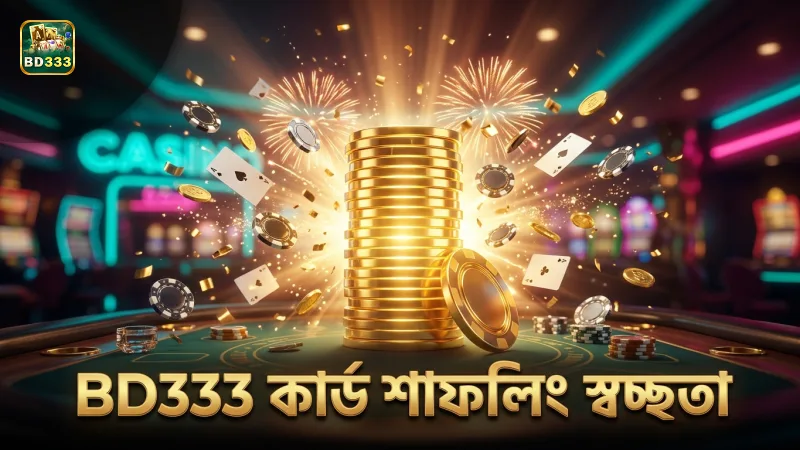 কার্ড শাফলিং স্বচ্ছতা নিশ্চিত করে BD333 উন্নত খেলা সরবরাহ করে